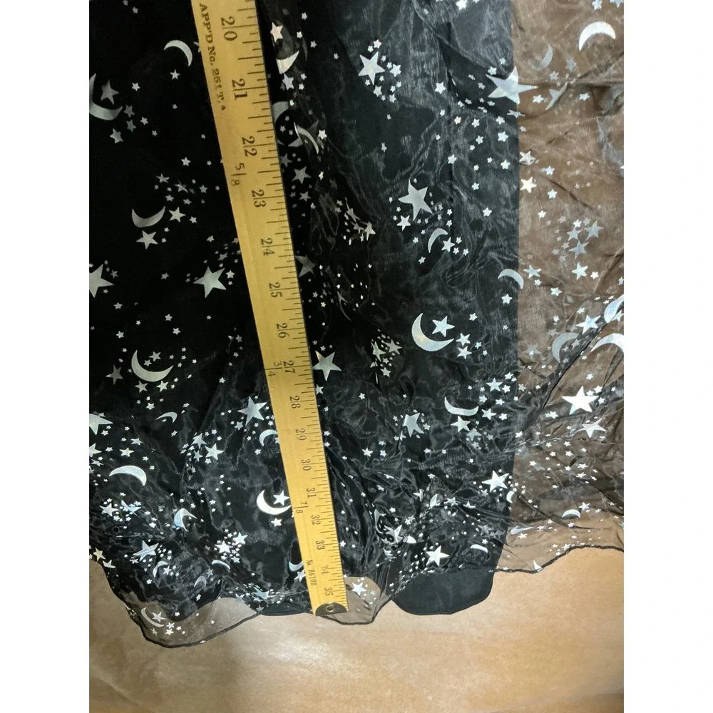 Girl's Witch Costume Black‎ with Silver Stars and Moon Halloween Dress